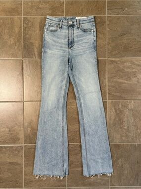 Rag & Bone Casey High-Rise Flare Raw Hem Jeans in Lola 26